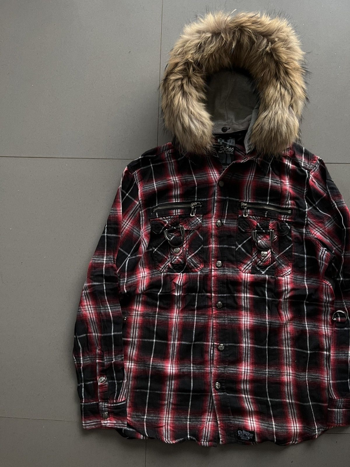 If Six Was Nine × Japanese Brand × Le Grande Bleu (L.G.B.) Japanese~31040=Skkone Double Layer FurHoodie ifsix Lgb Style Size US L / EU 52-54 / 3 - 3 Thumbnail