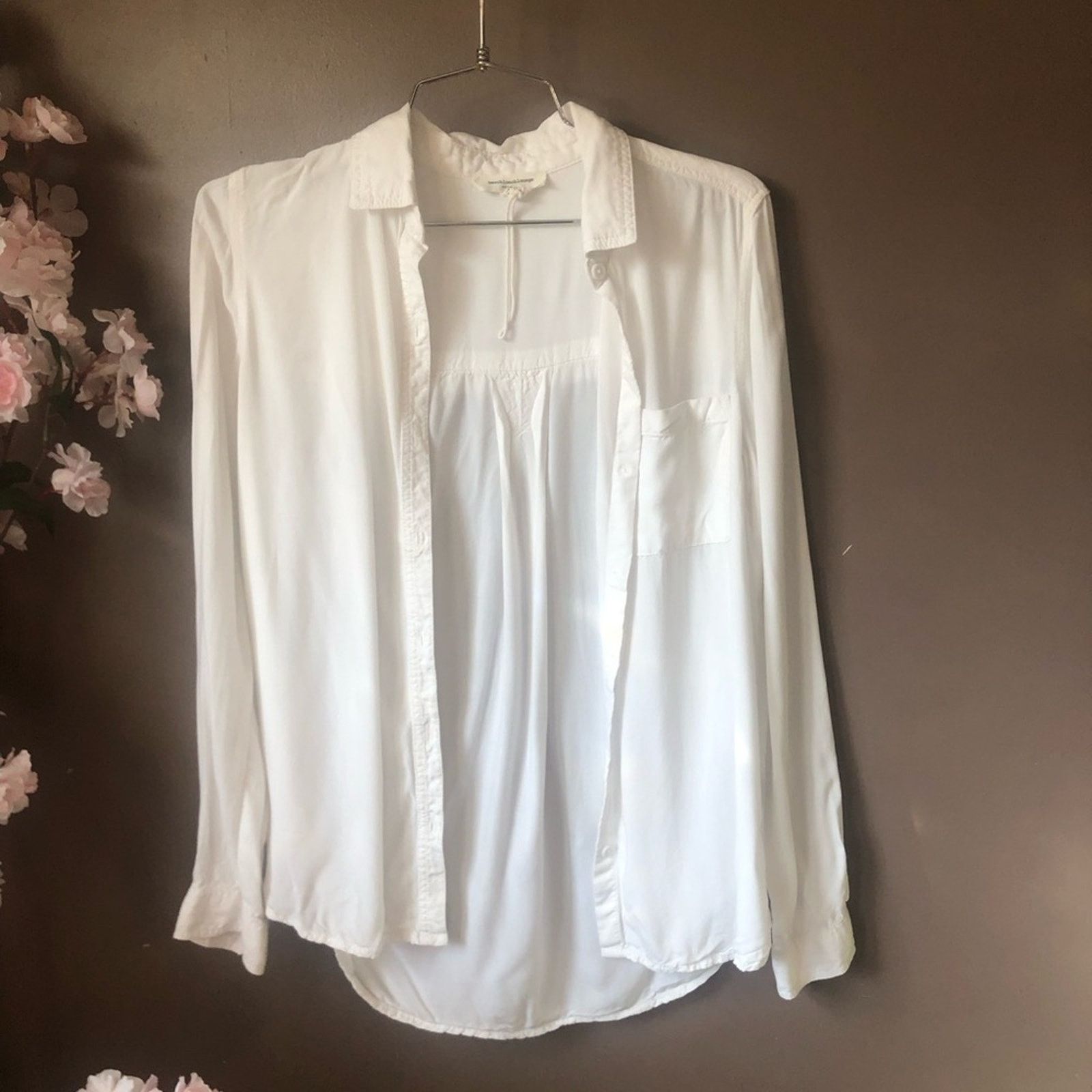 Other White linen button down top blouse Size XS / US 0-2 / IT 36-38 - 1 Thumbnail