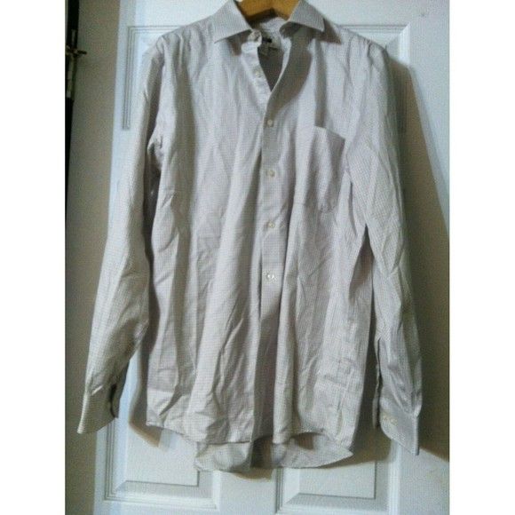 Joseph Abboud JOSEPH ABBOUD MENS OFF WHITE 100%COTTON DRESS SHIRT 16/34-35 Size US L / EU 52-54 / 3 - 7 Thumbnail