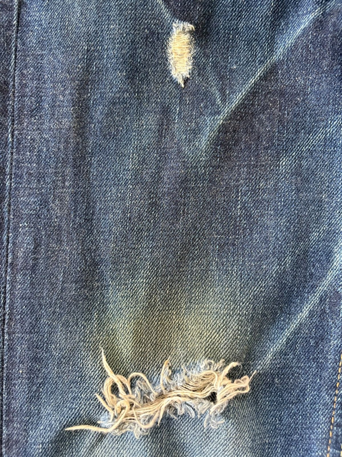 SLY Vintage Japanese Brand Mud Wash Distress Flare Jeans Size 30" / US 8 / IT 44 - 3 Thumbnail