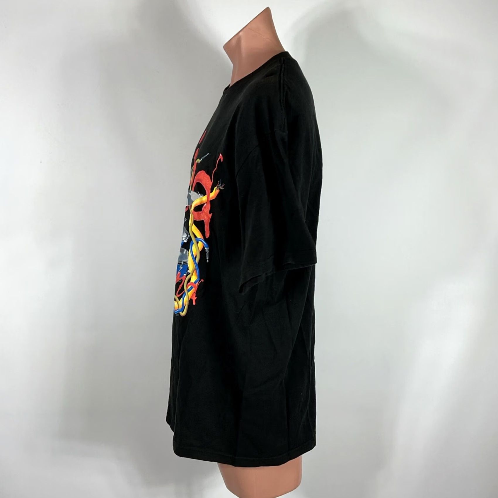 Vintage VTG 90s Wild Oats WIRED FOR SOUND drums T-Shirt Mens XL Black USA MADE Size US XL / EU 56 / 4 - 6 Thumbnail