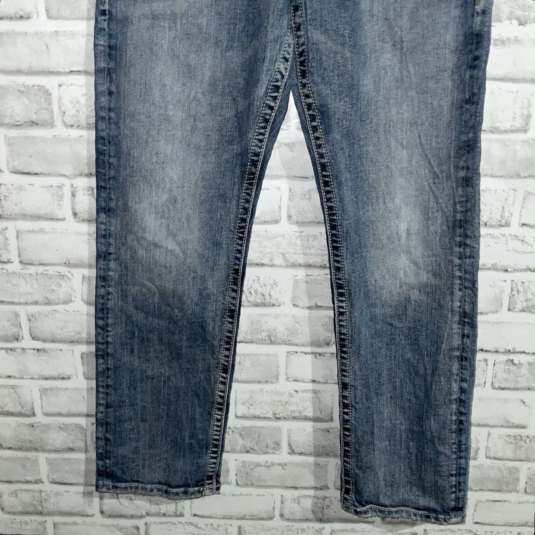 Silver Jeans Co. Silver Jeans Co Blue Eddie Straight Leg Denim Jeans Mens 31x30 Size US 31 - 3 Thumbnail