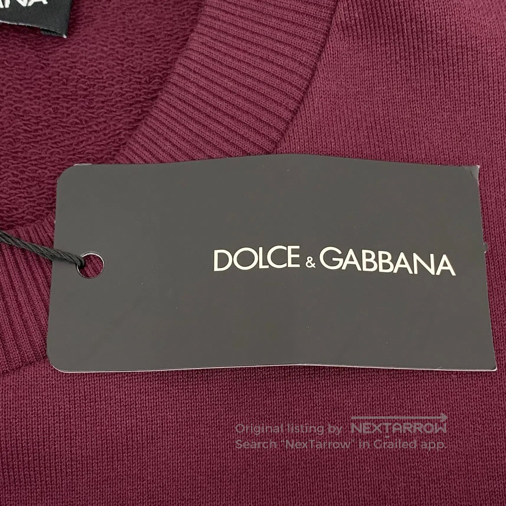 Dolce & Gabbana Dolce Gabbana Burgundy Crown Embroidered Cotton Round Neck Size US S / EU 44-46 / 1 - 6 Thumbnail