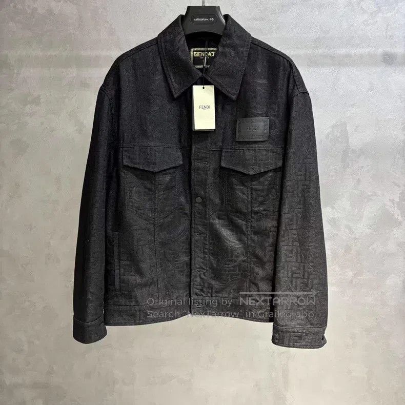 Versace Versace Co-branded black logo denim jacket Size US M / EU 48-50 / 2 - 1 Thumbnail