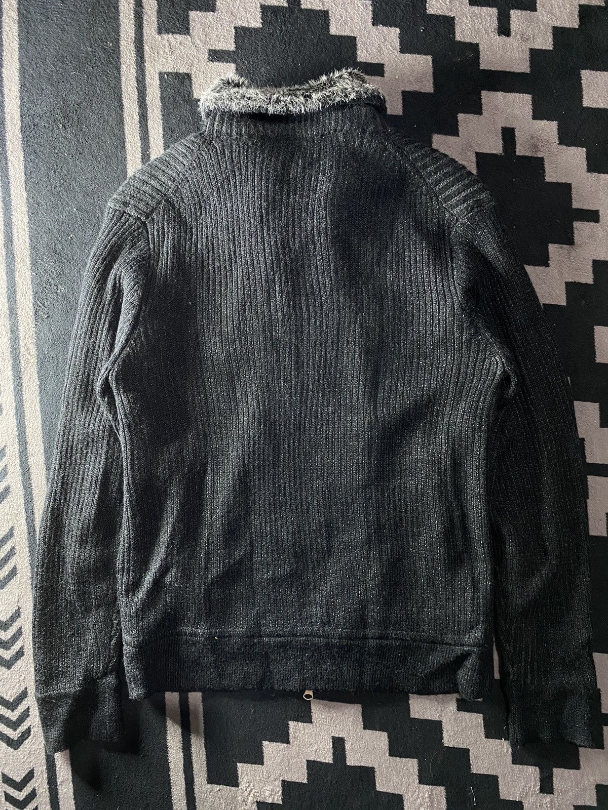 Le Grande Bleu (L.G.B.) Japanese Male & co faux fur knit tartan jacket Size US M / EU 48-50 / 2 - 4 Thumbnail