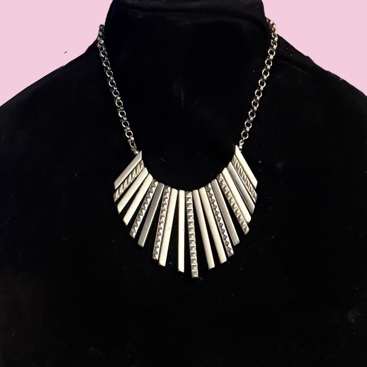 Express Express silver tone reversible spike fringe necklace Size ONE SIZE - 2 Thumbnail