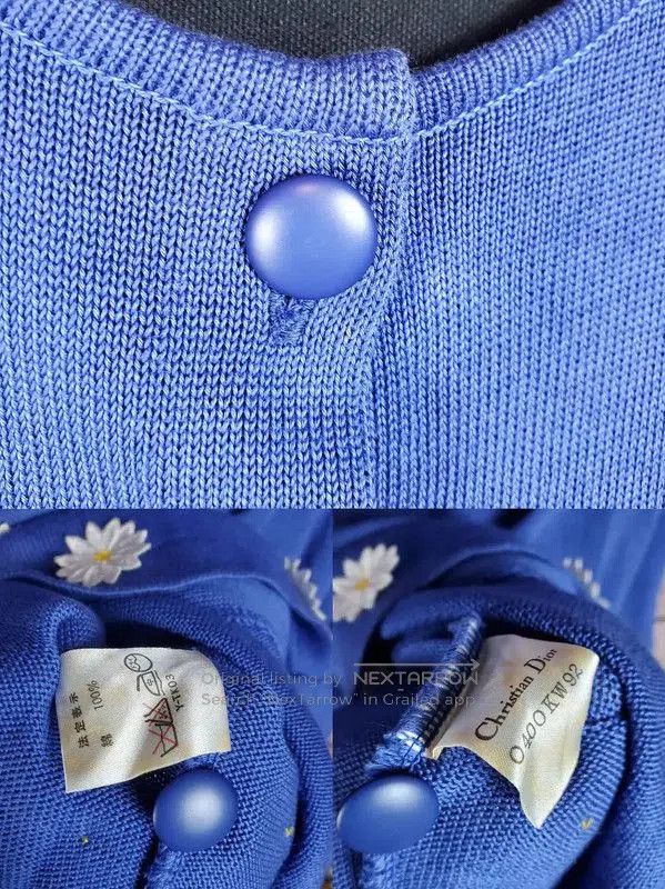 Dior Dior Summer Blue Embroidered Top . Size L / US 10 / IT 46 - 6 Thumbnail