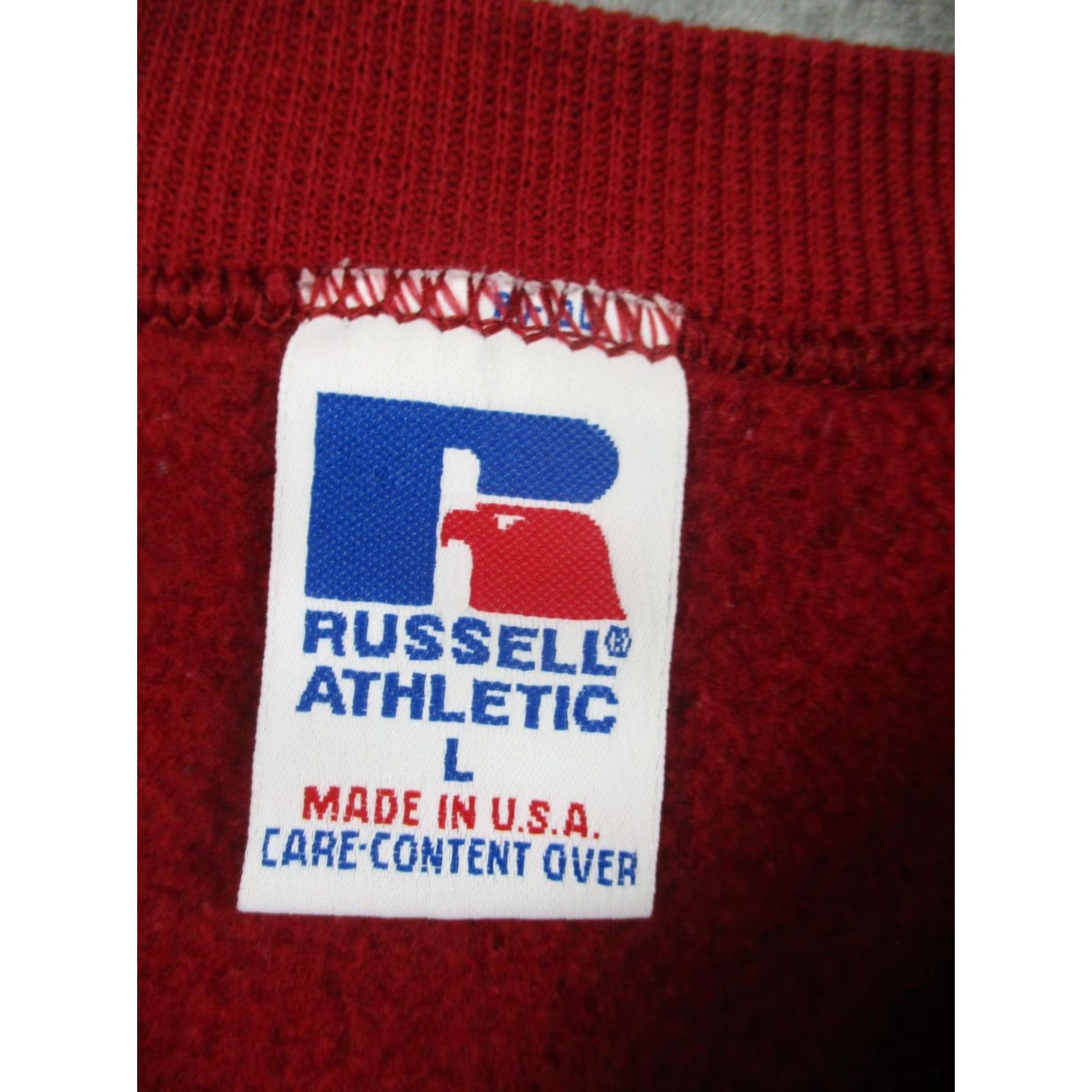 Russell Athletic VINTAGE Russell Athletic Sweatshirt Mens L Red University Alabama USA 90s Crewneck Graphic Print Embroidered Logo Mens Size US L / EU 52-54 / 3 - 3 Thumbnail