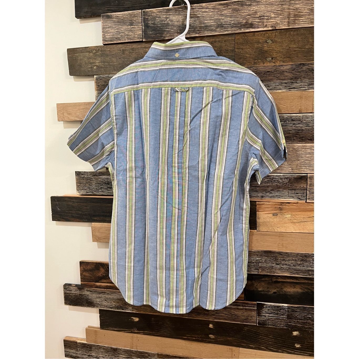 Ben Sherman Ben Sherman NWT Short sleeve Blue W/Green Tan Stripes Button Size US M / EU 48-50 / 2 - 2 Thumbnail