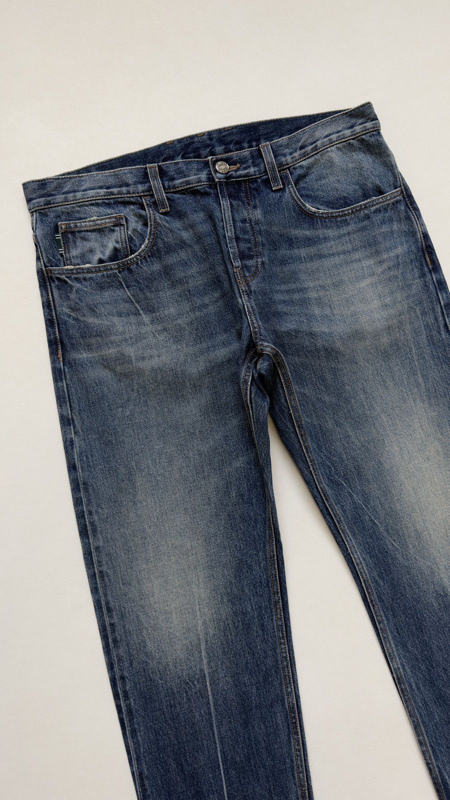 Gucci Early 2010s Washed Blue Skinny Jeans Size US 34 / EU 50 - 3 Thumbnail