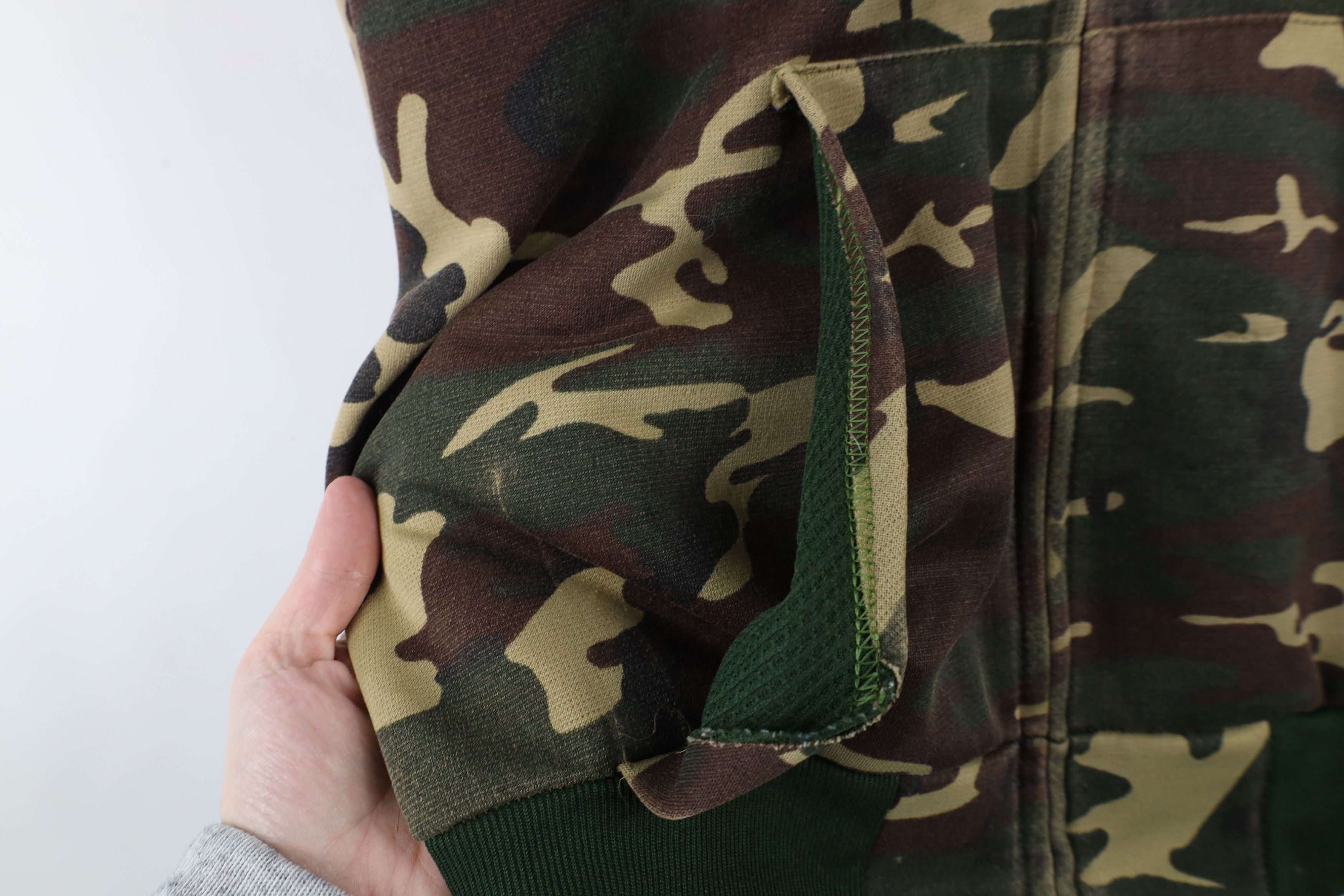 Vintage Vintage 70s Streetwear Camouflage Lined Zip Hoodie USA Size US XL / EU 56 / 4 - 6 Thumbnail