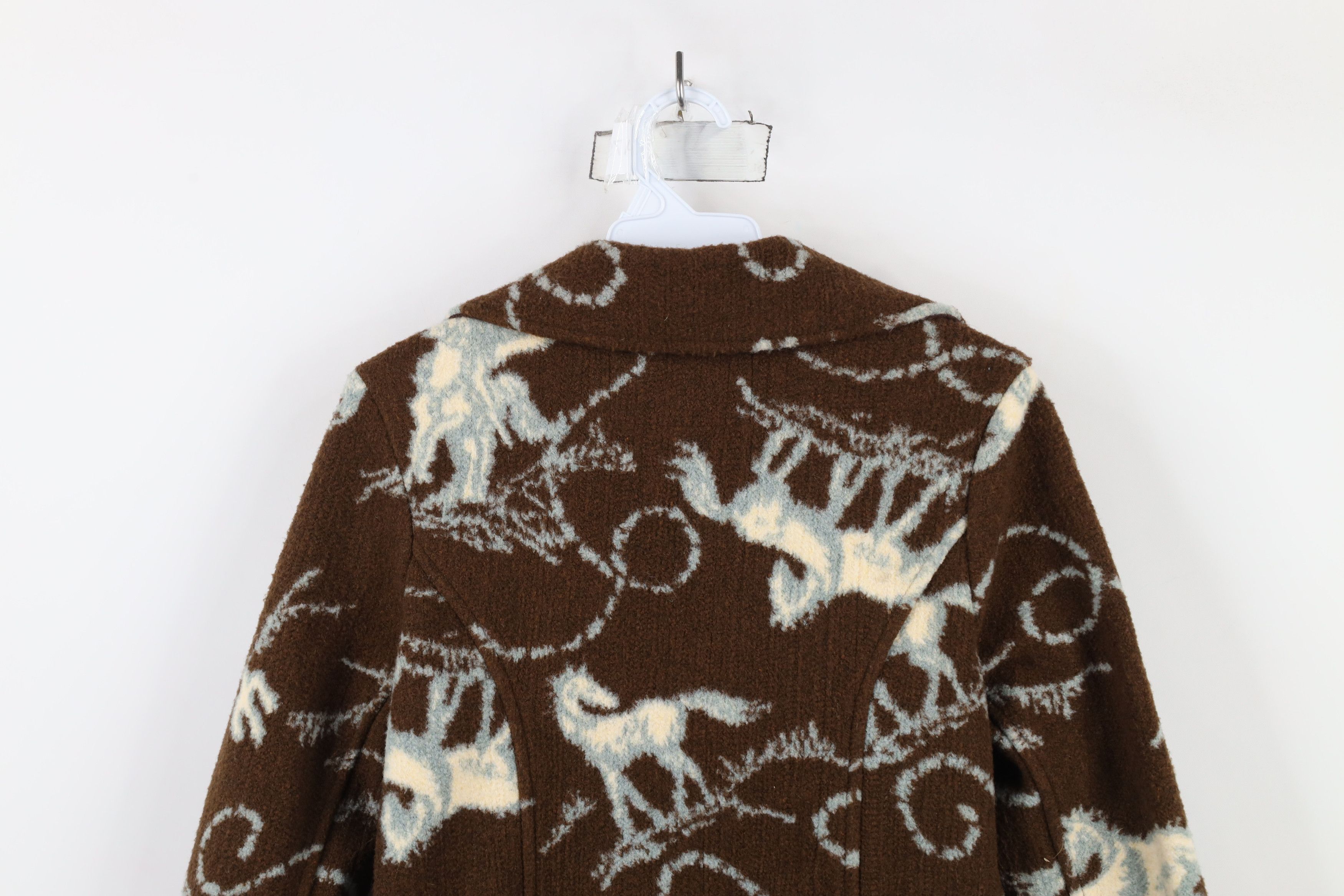 Vintage Vintage 90s Streetwear Equestrian All Over Print Jacket Coat Size S / US 4 / IT 40 - 9 Thumbnail