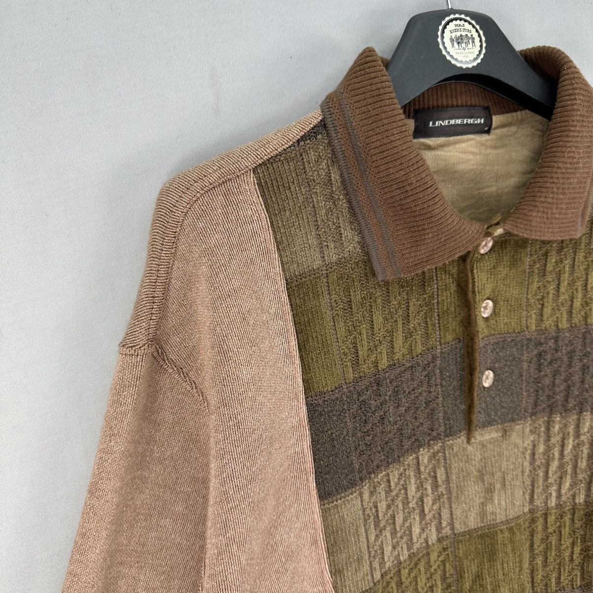 Lindbergh Vintage 90's LINDBERGH Knit Polo Shirt Size US M / EU 48-50 / 2 - 2 Thumbnail