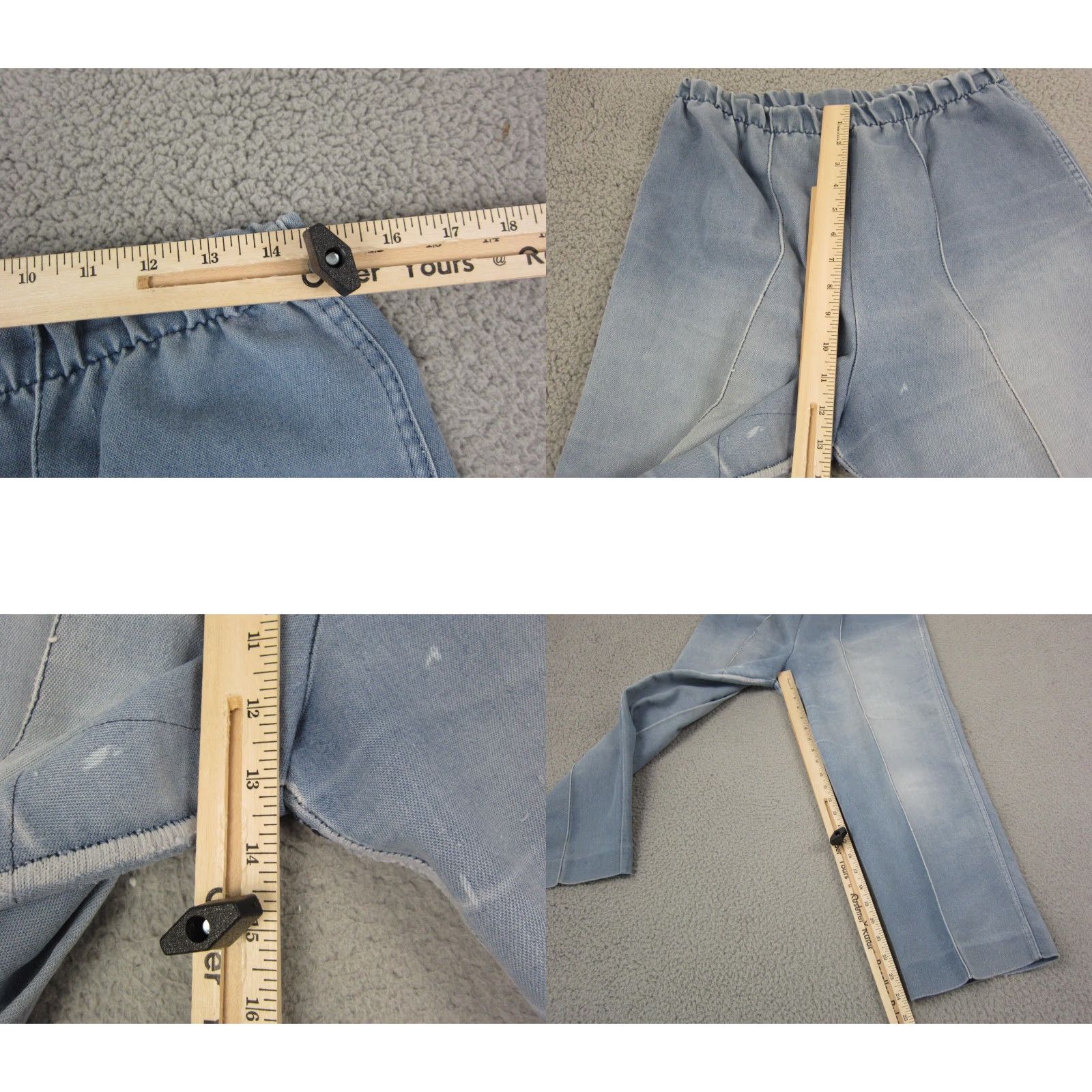 Sears VINTAGE Sears Pants Womens 14 Blue Light Denim 70s Disco Ladies Worn Made in USA Size 36" / US 14 / IT 50 - 8 Thumbnail