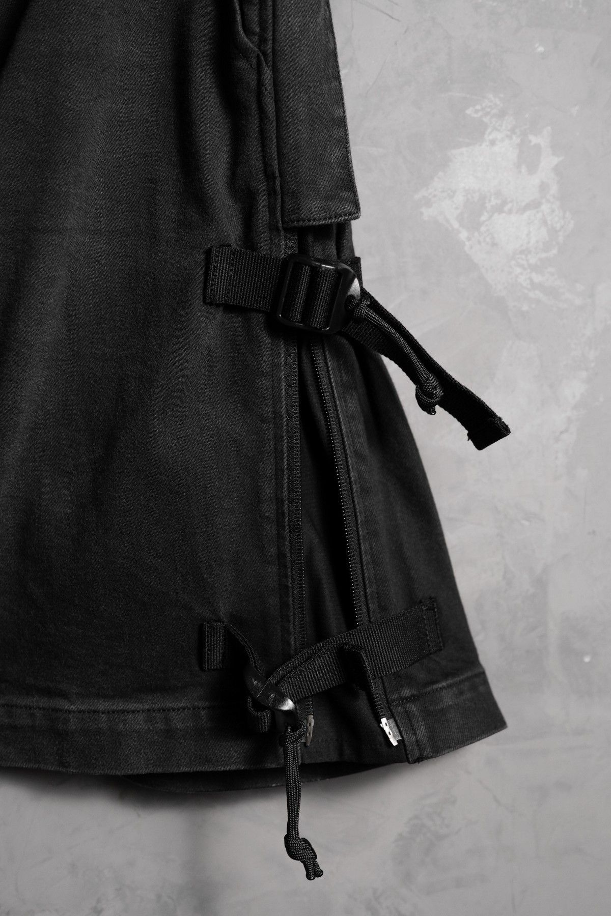 Japanese Brand MOUT RECON TAILOR Wlid Things Jet Black Denim Shell Short Size US 35 - 3 Thumbnail