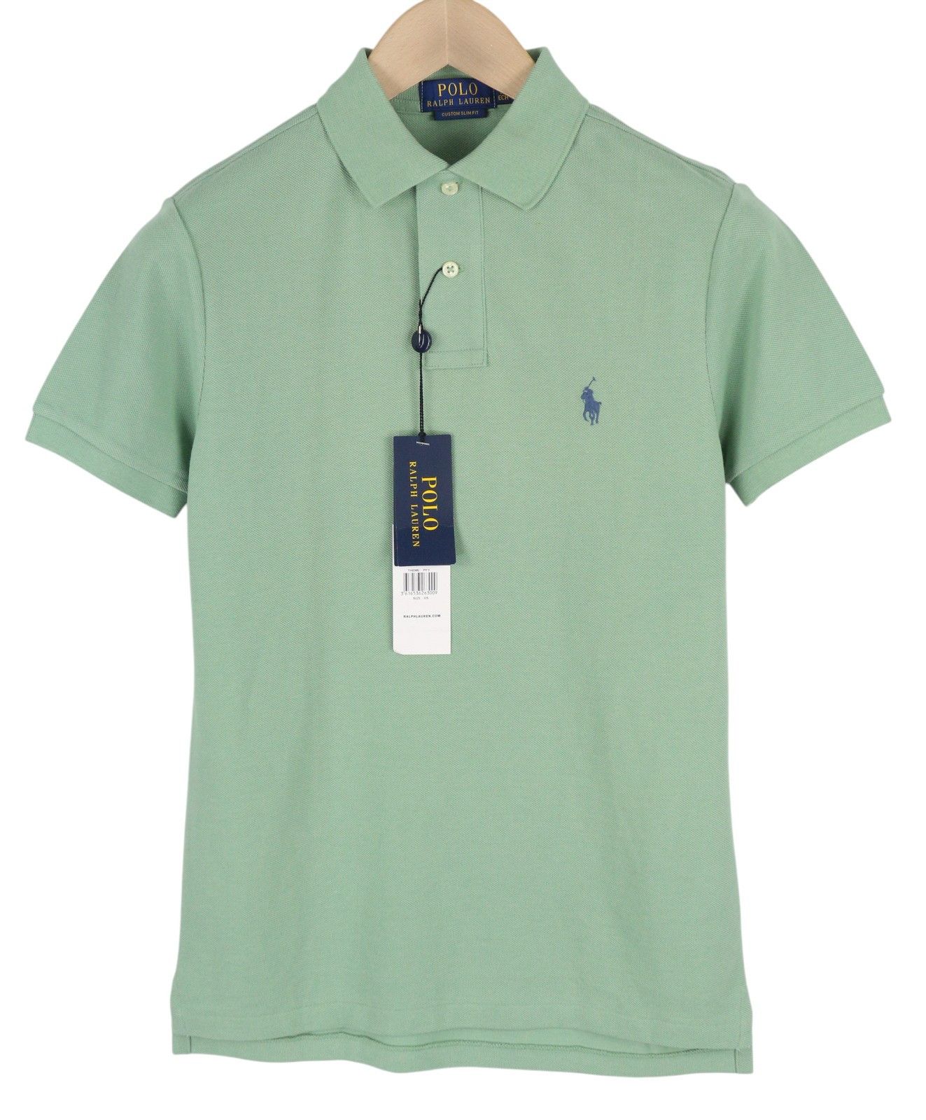 Polo Ralph Lauren CUSTOM SLIM FIT XS Green Short Sleeve Polo T-Shirt 84570 Size US XS / EU 42 / 0 - 1 Thumbnail