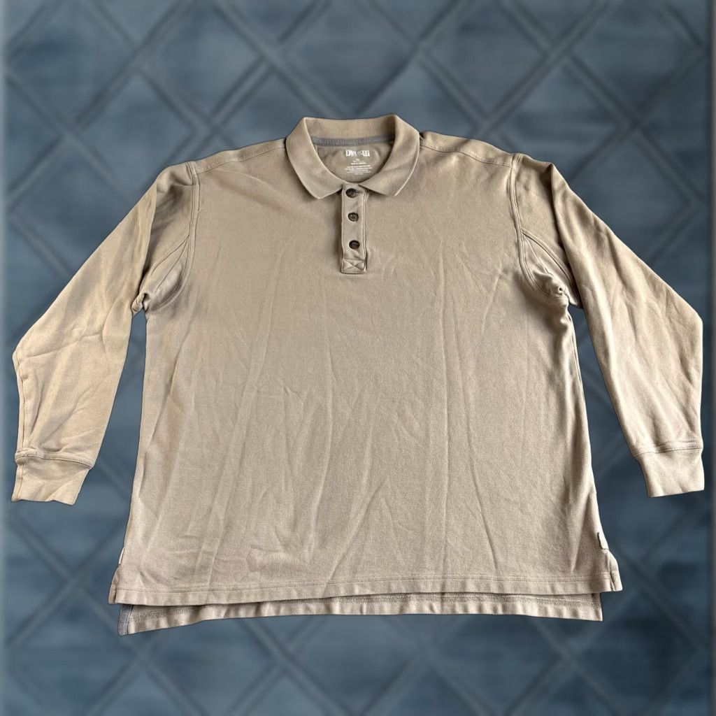 Vintage Duluth Polo Shirt Mens XL Beige Long Sleeve Cotton Knit All Seasons Breathable Heavyweight Casual Outdoor Golf Travel Workwear Size US XL / EU 56 / 4 - 1 Thumbnail