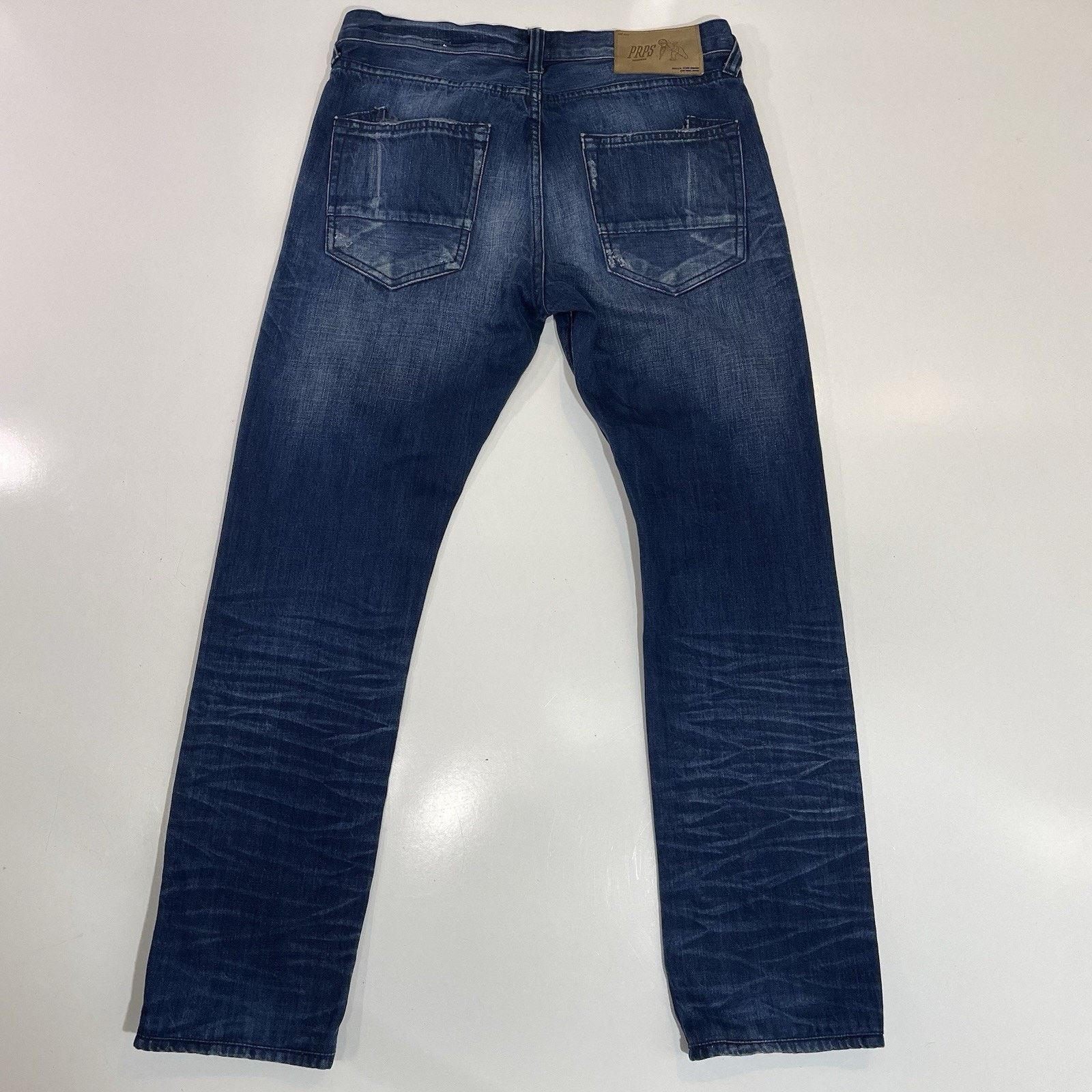 Prps PRPS Demon Jeans Mens 31 Button Fly Blue Denim Dark Wash 31 Size US 31 - 6 Thumbnail
