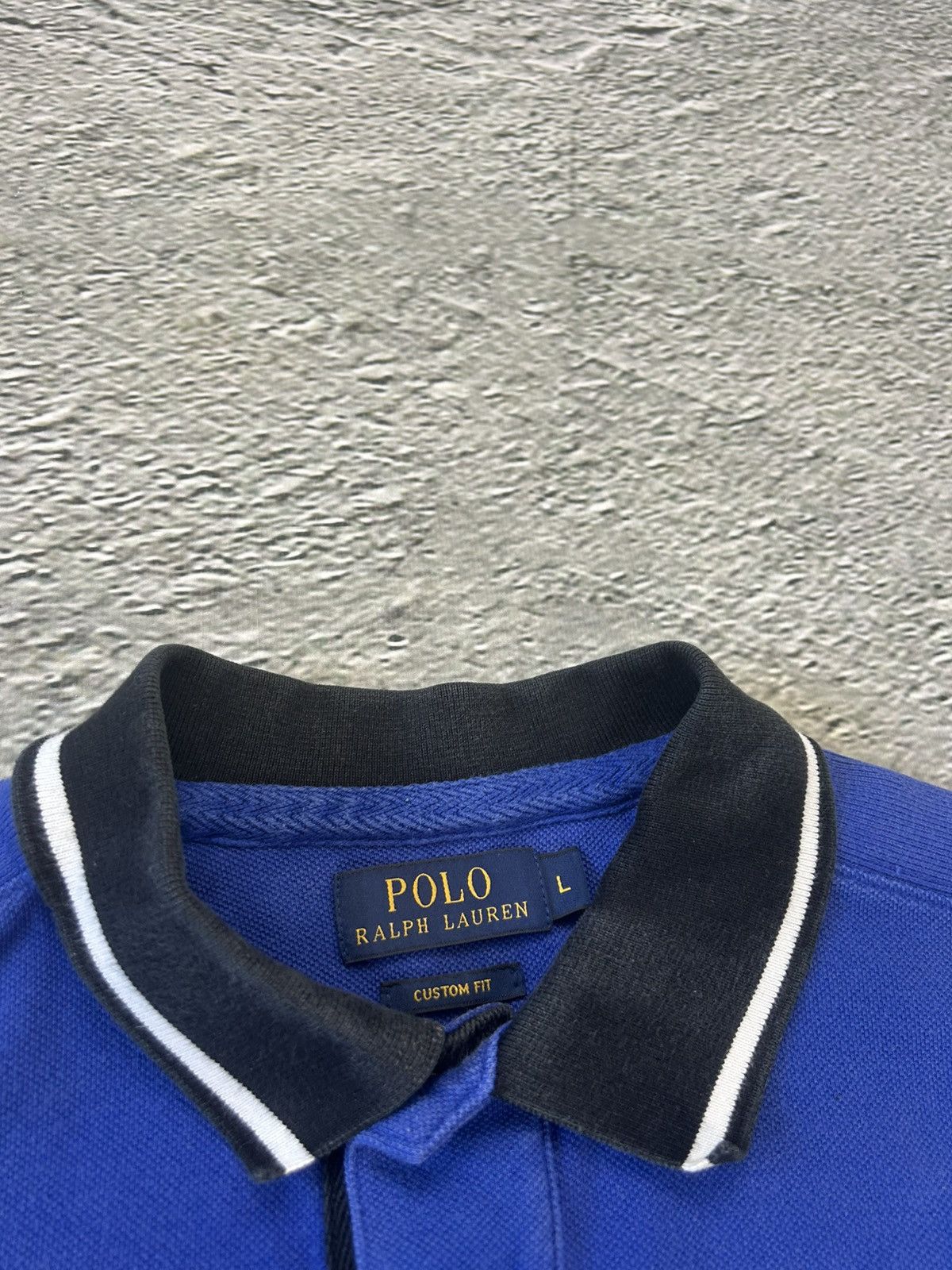 Ralph Lauren Chief Keef Polo Ralph Lauren Italia vintage blue polo shirt Size US L / EU 52-54 / 3 - 3 Thumbnail