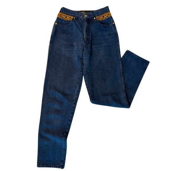 Other Vintage Italian Denim Jeans Embroidered Western Size 30" / US 8 / IT 44 - 4 Thumbnail