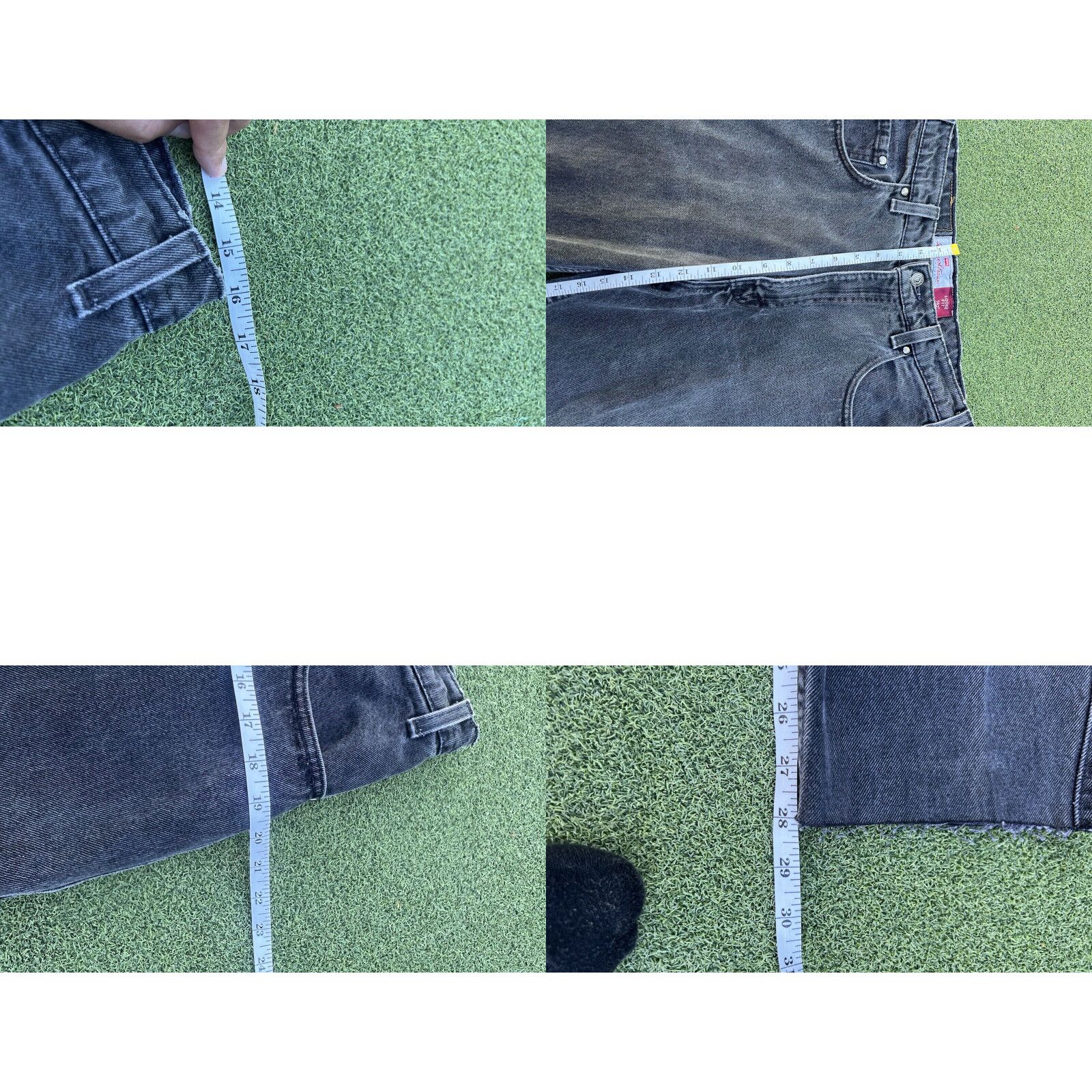 Levi's Vintage 90s Levis 545 Gold Tab Loose Fit 32 X28 USA Black Denim Jeans Size US 32 / EU 48 - 8 Thumbnail
