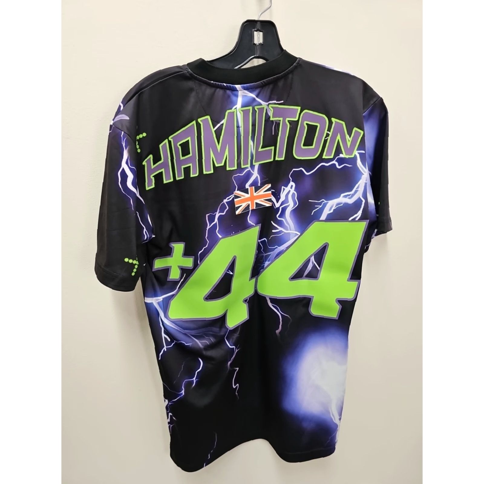 Hamilton Plus 44 Lewis Hamilton Silverstone Lightning Jersey T-Shirt XS Mens Black 90s? Size US XS / EU 42 / 0 - 4 Thumbnail