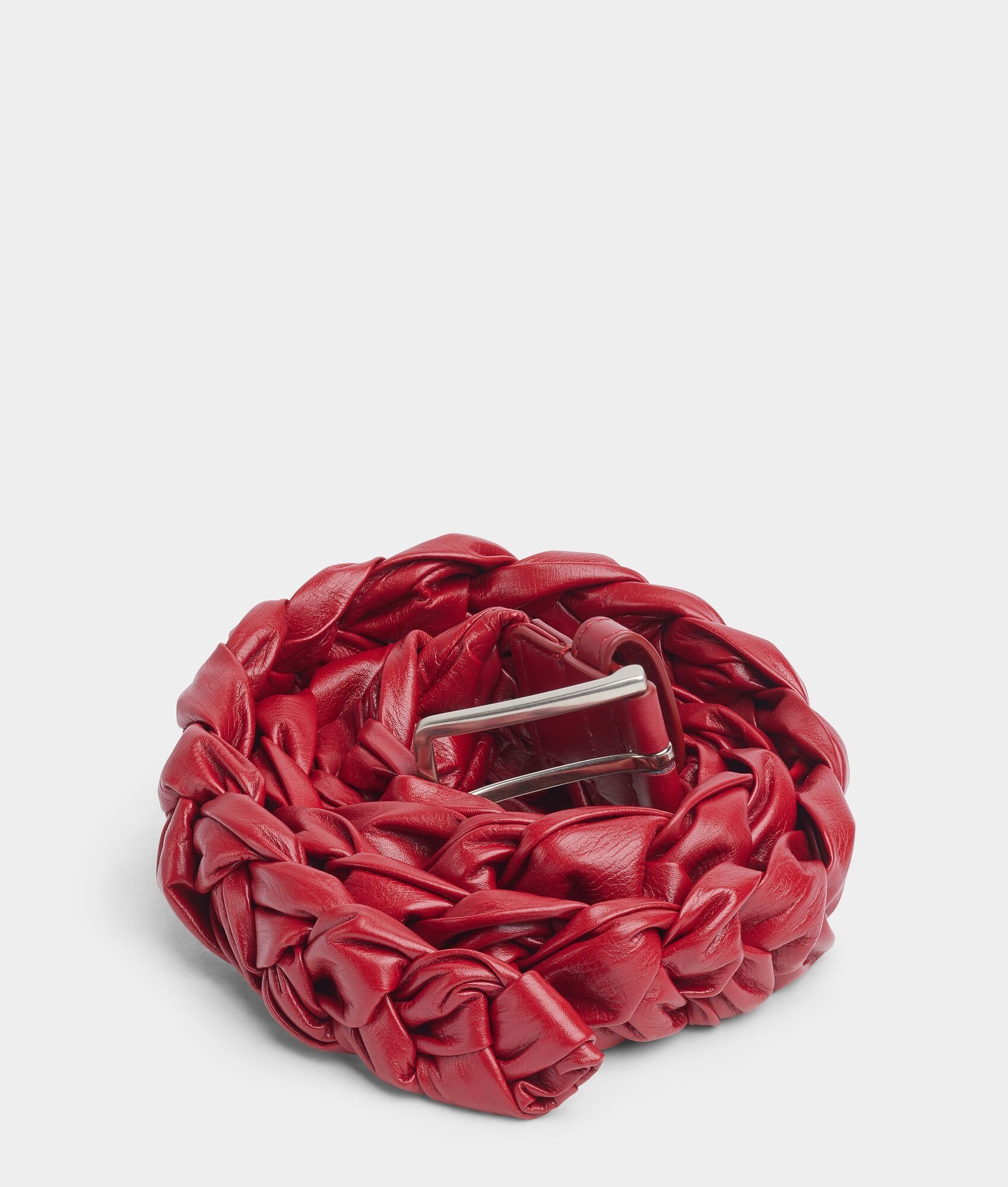 Bottega Veneta o1w1db10925 Size: 100 / Foulard Intreccio Belt in Red Size 40 - 3 Thumbnail
