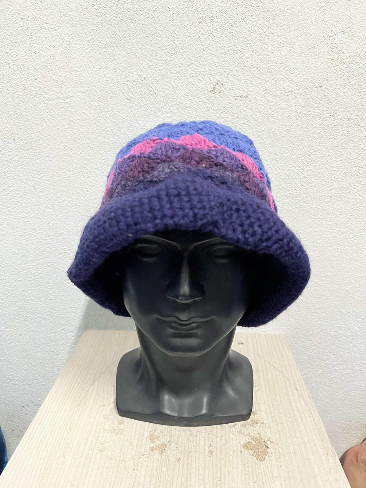 Vintage Vintage Knit Handmade Beanie Hat Size ONE SIZE - 2 Thumbnail