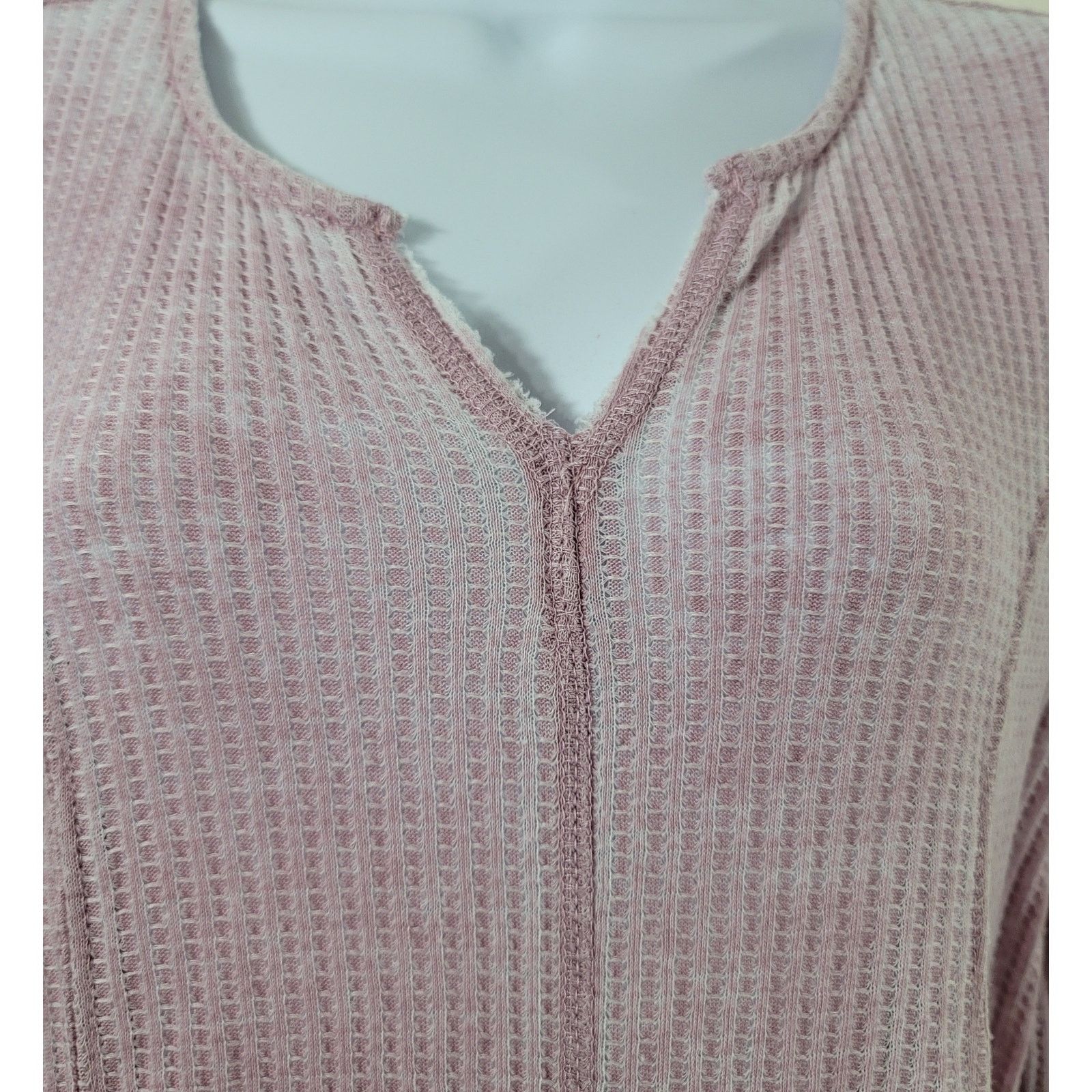Seven 7 Seven 7 Purple Marled Waffle Knit Shark Bite Hem Top Medium Size M / US 6-8 / IT 42-44 - 5 Thumbnail
