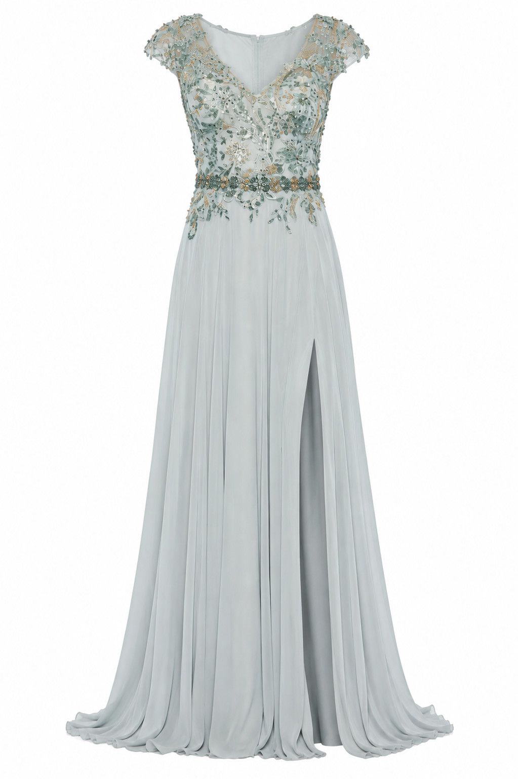Mac Duggal Mac Duggal Embellished Cap Sleeve Bodice Chiffon Gown NWT Size XL / US 12-14 / IT 48-50 - 2 Thumbnail