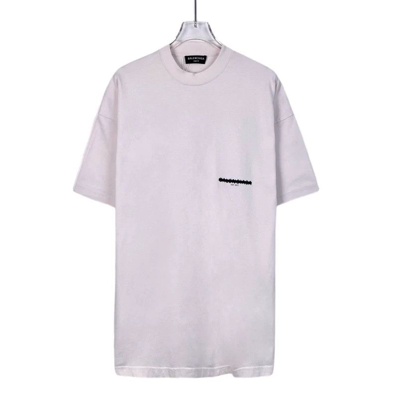 Other Balenciaga White logo crewneck cotton short sleeve T-shirt Size US L / EU 52-54 / 3 - 1 Thumbnail