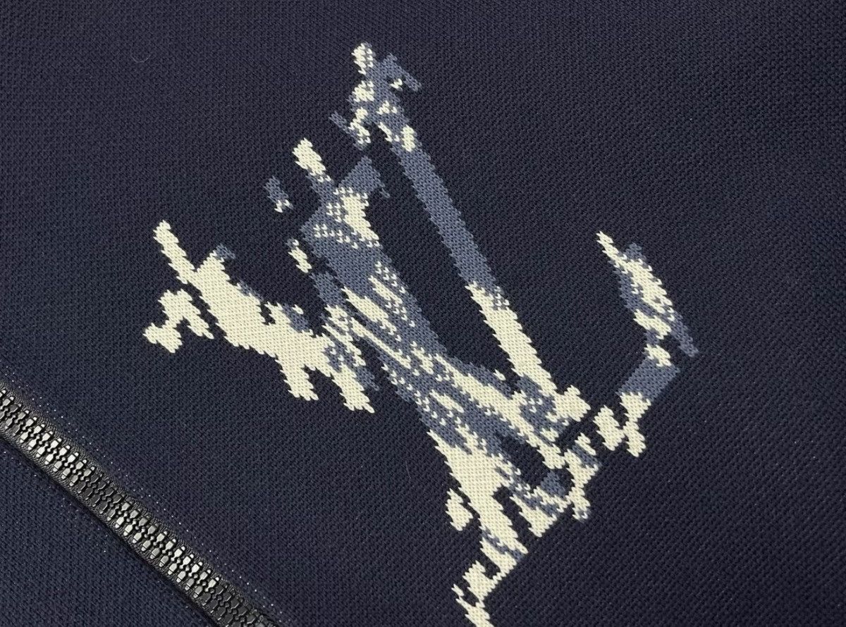 Louis Vuitton Louis Vuitton L Monogram Baseball Jacket Jacquard navy Size US L / EU 52-54 / 3 - 3 Thumbnail