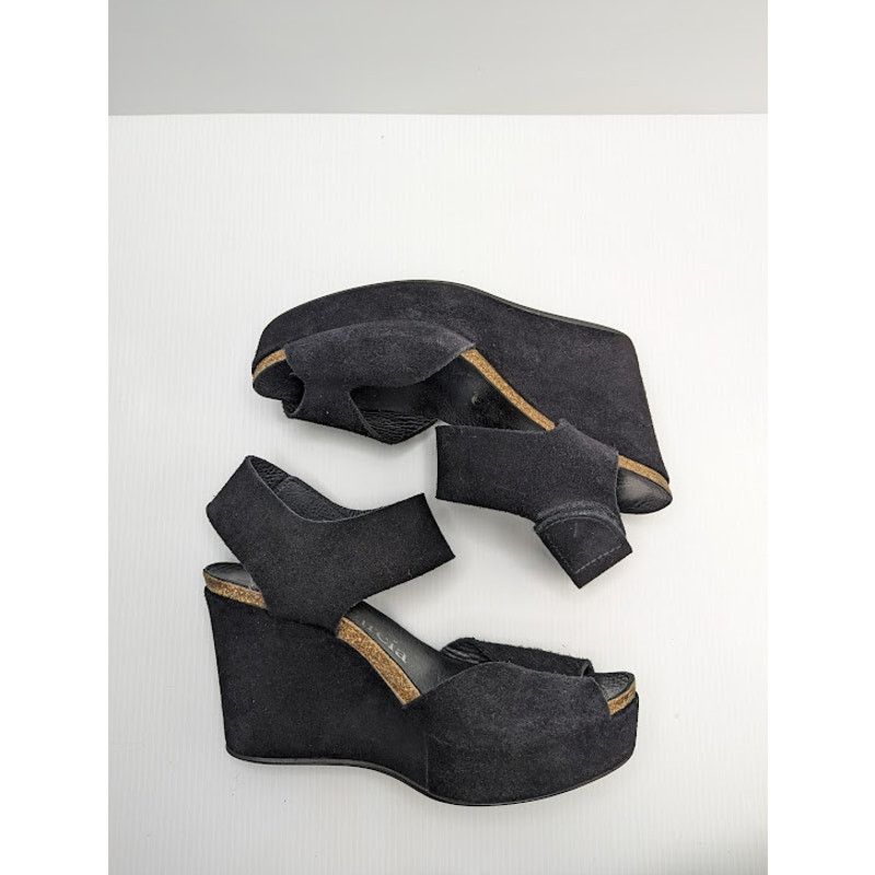Pedro Garcia pedro garcia suede platform sandals heels black sz 9 (39.5) Size US 9 / IT 39 - 4 Thumbnail