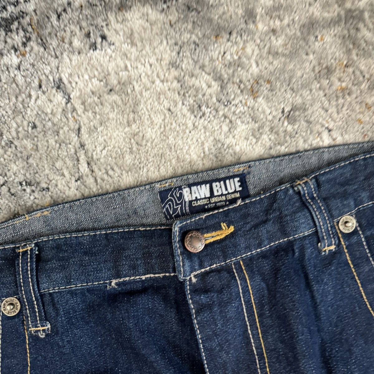 JNCO × Vintage Crazy Vintage y2k Raw Blue Air five 1 style sneaker jeans Size US 38 / EU 54 - 8 Thumbnail