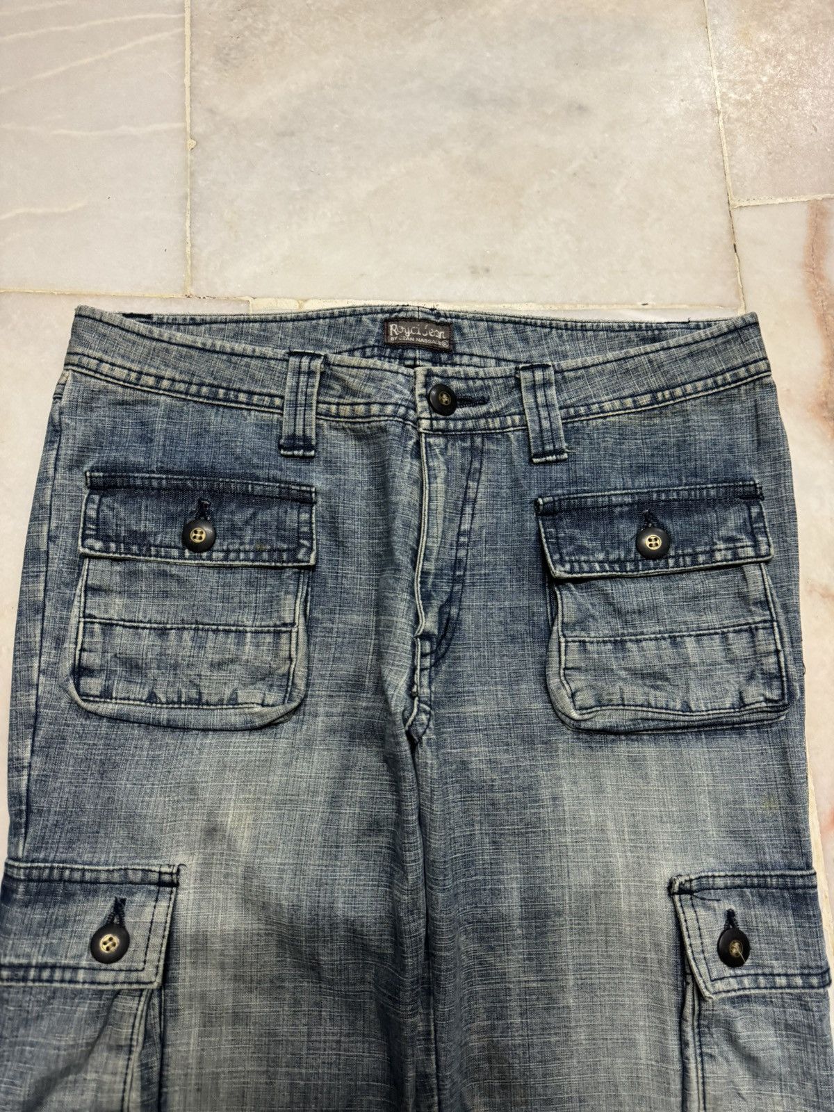 PPFM 💥FLARE💥90s JAPANESE RARE BUSHPANTS CARGO BELL BOTTOM JEANS Size US 29 - 5 Thumbnail