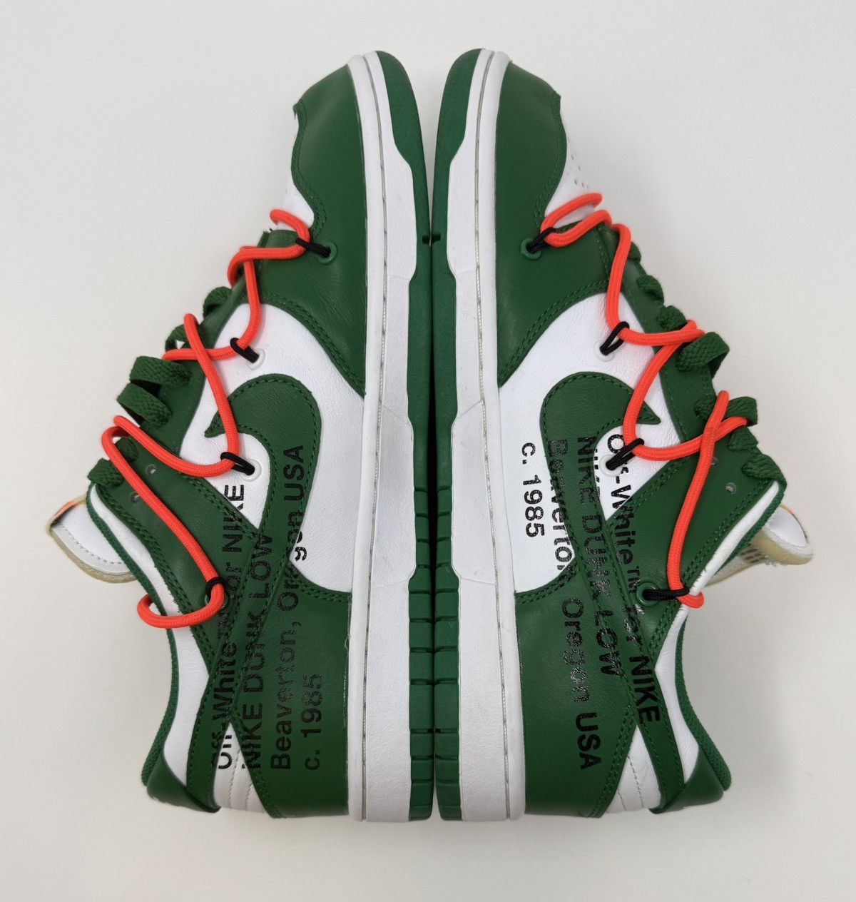 Nike × Off-White Nike Off-White Dunk Low Pine Green Size US 9.5 / EU 42-43 - 4 Thumbnail