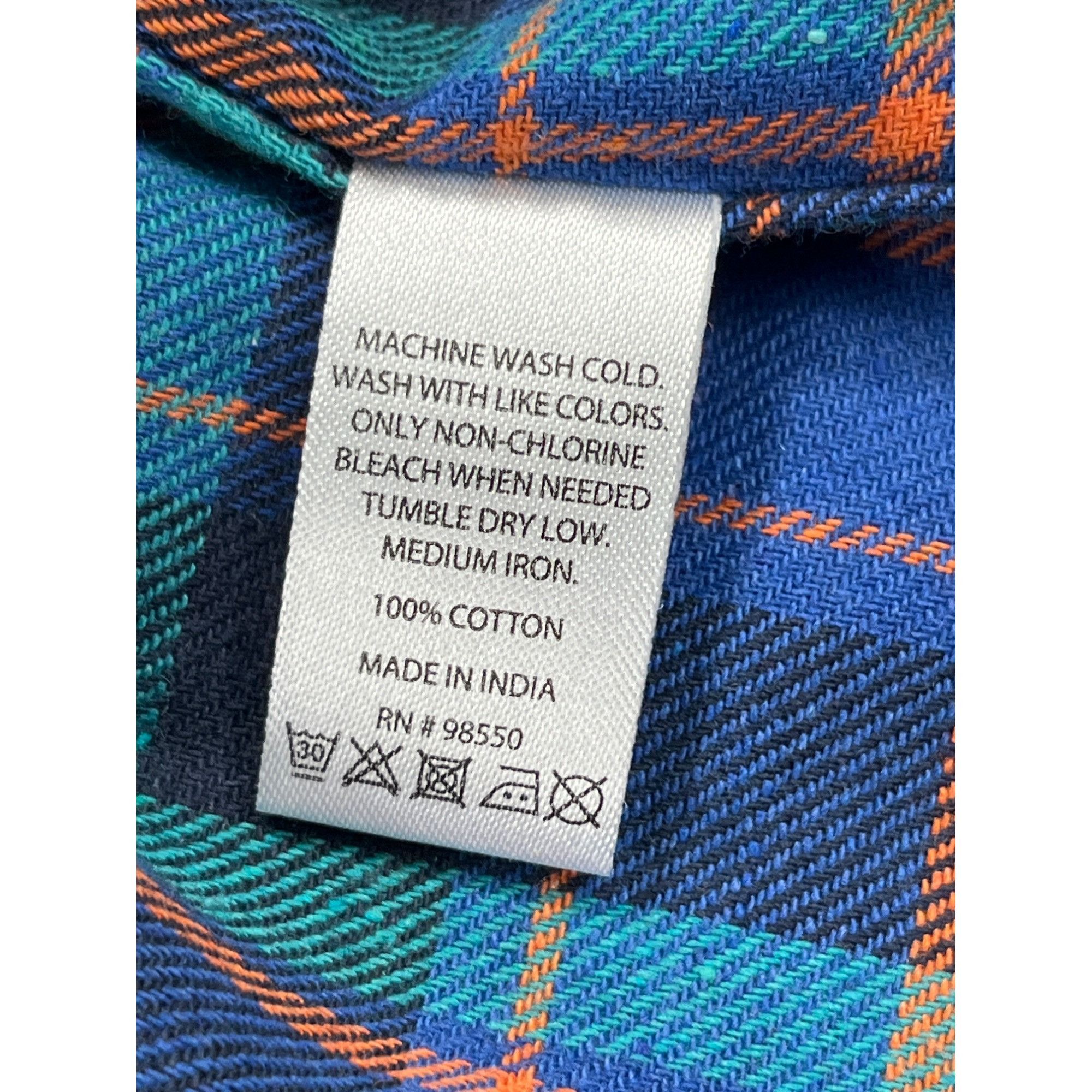 Designer Knox And Lane SKU 7584 Mens Flannel Plaid Shirt Blue and Gre Size US L / EU 52-54 / 3 - 9 Thumbnail