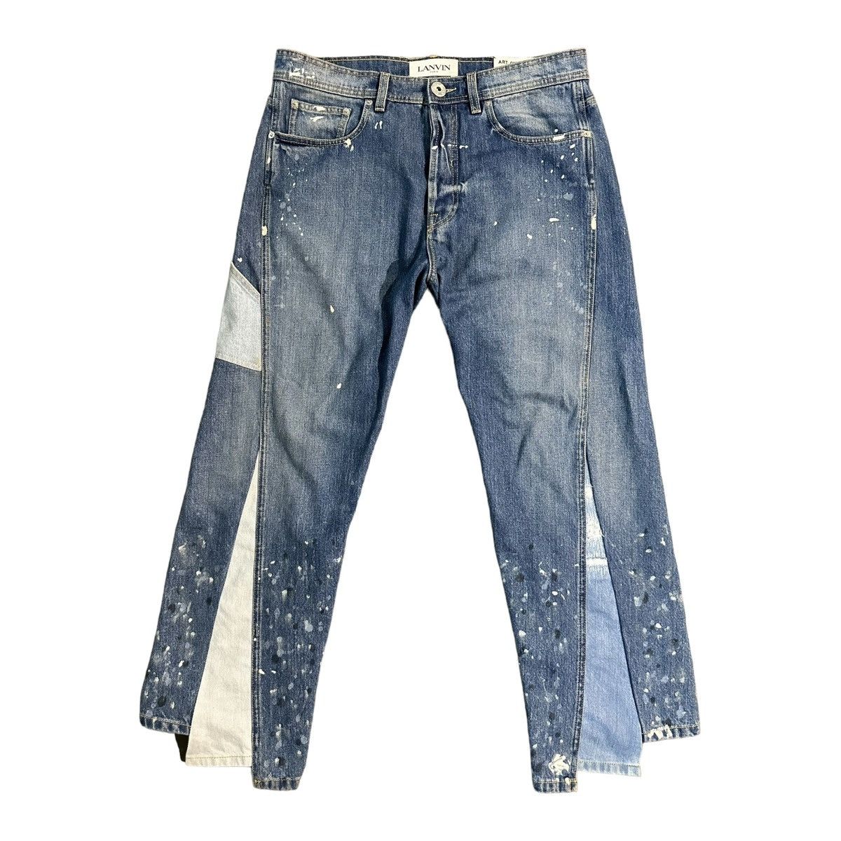 Gallery Dept. × Lanvin Twist paneled paint splatter denim Size US 32 / EU 48 - 1 Thumbnail