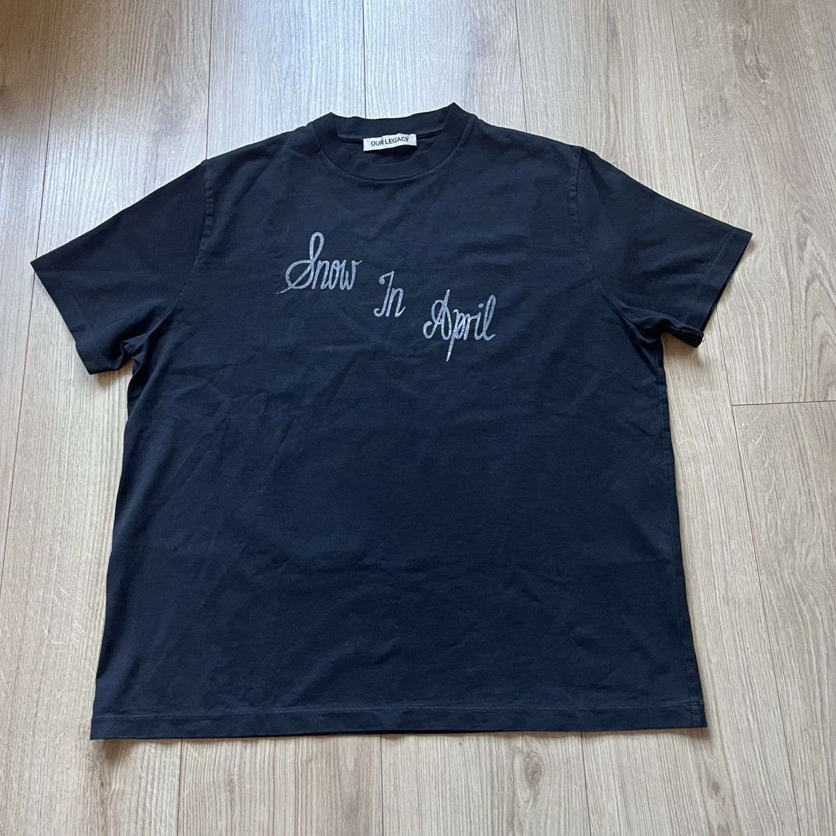 Our Legacy Ronja ‘Snow In April’ Box T-Shirt in Black Size US M / EU 48-50 / 2 - 1 Thumbnail