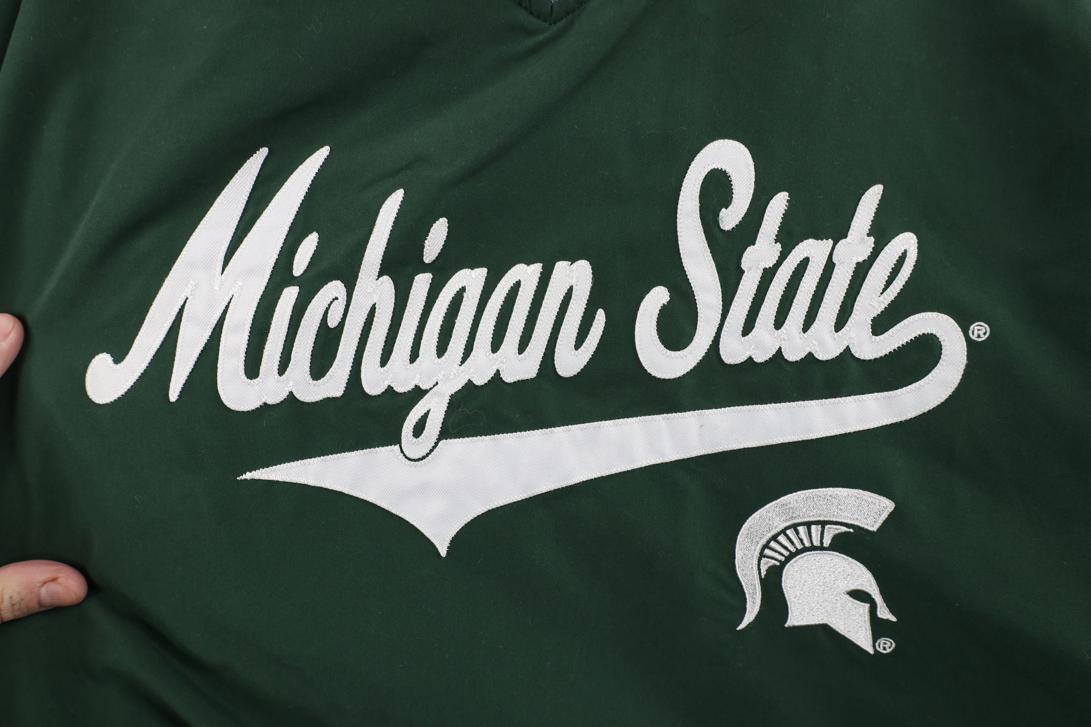 Vintage Vintage Script Michigan State University Windbreaker Jacket Size US XL / EU 56 / 4 - 4 Thumbnail