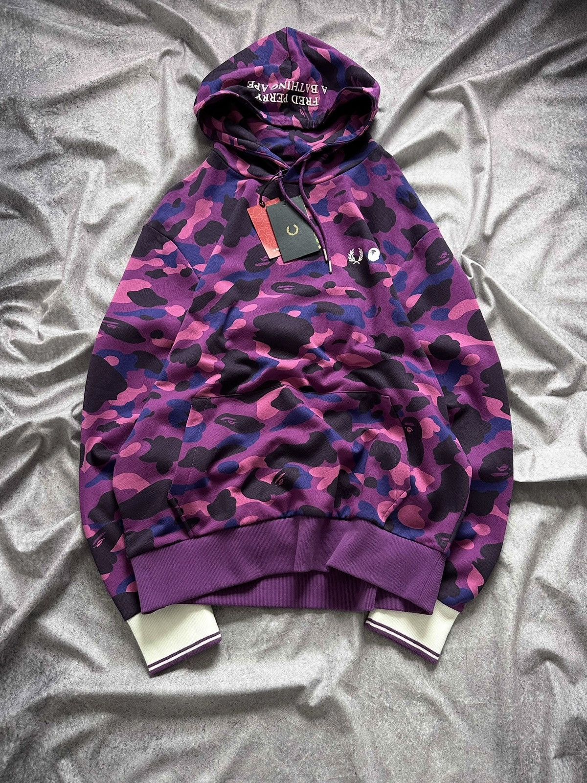 Bape × Fred Perry Bape x Fred Perry Color Camo Pullover Hoodie Size US XL / EU 56 / 4 - 1 Thumbnail
