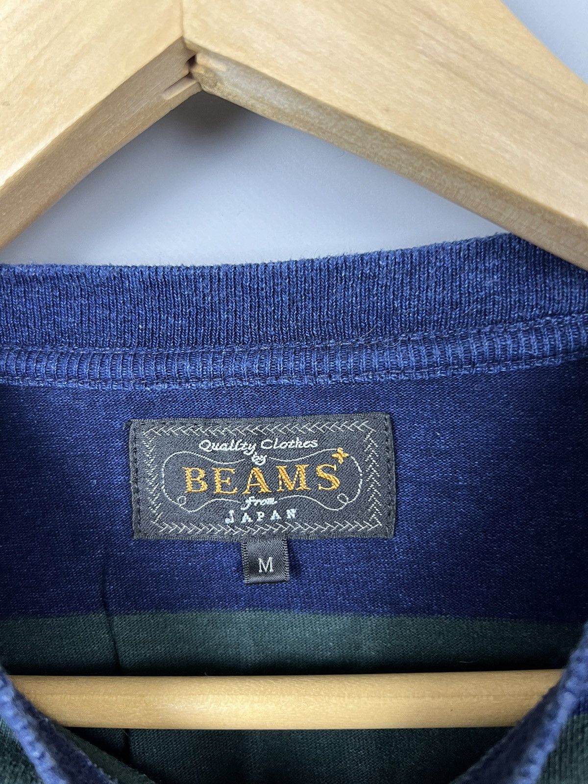 Beams Japan Beams+ Stripe blue green cotton Long Sleeve Rare Size US M / EU 48-50 / 2 - 3 Thumbnail