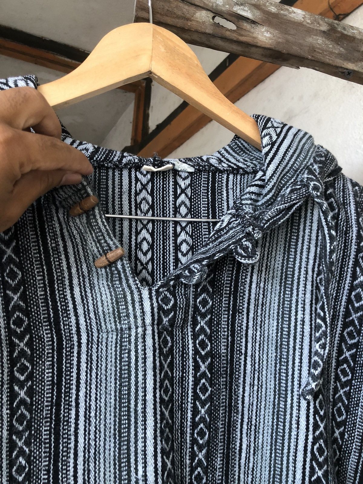 Vintage Vintage Lakhay Knit Cotton Hitchhiker Boho Hoodie Like Coogi Size US S / EU 44-46 / 1 - 5 Thumbnail