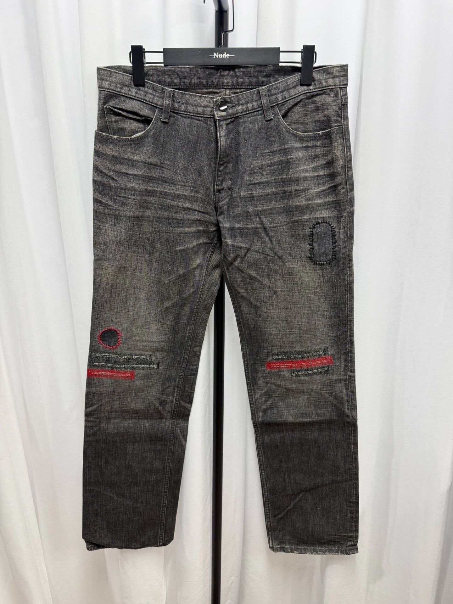 Japanese Brand Rare N.9 Red Line Jeans Size US 30 / EU 46 - 1 Thumbnail