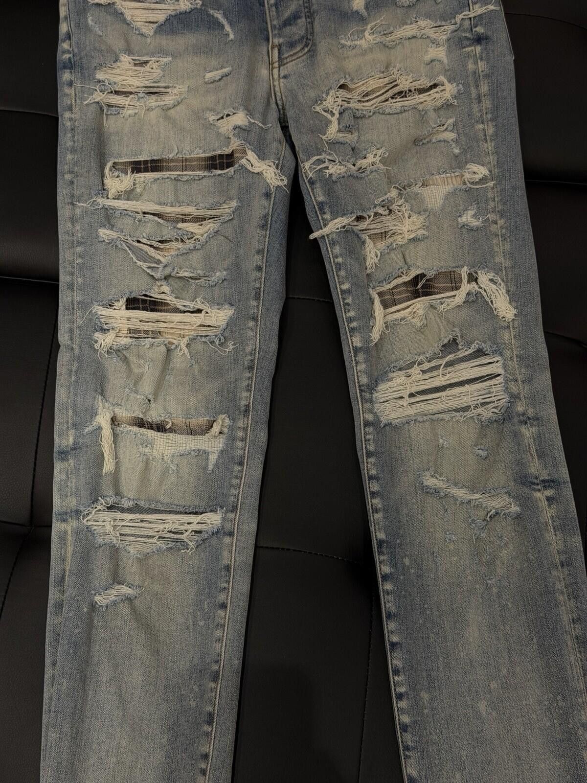 Amiri Size 31 - Amiri Blue Thrasher Jeans 100% Authentic Size US 31 - 7 Thumbnail