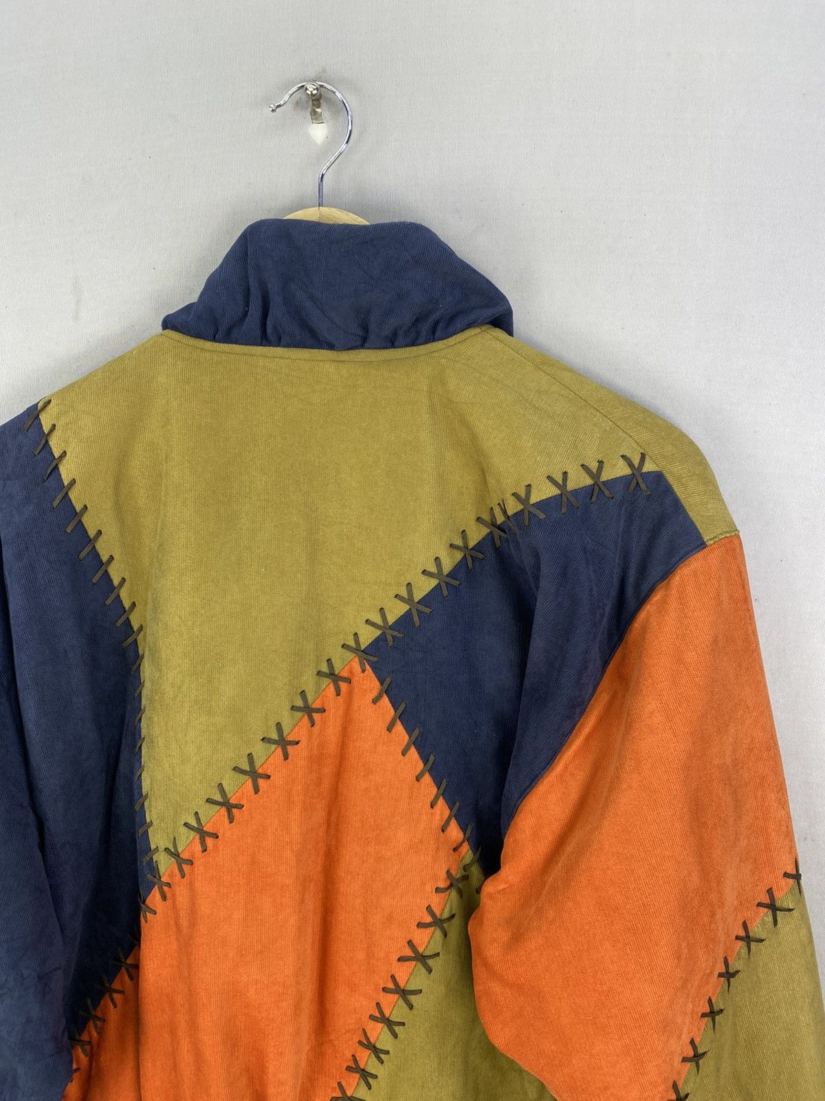 Japanese Brand Partner’s by Mode Vallie Patchwork Bomber Jacket Size US L / EU 52-54 / 3 - 5 Thumbnail