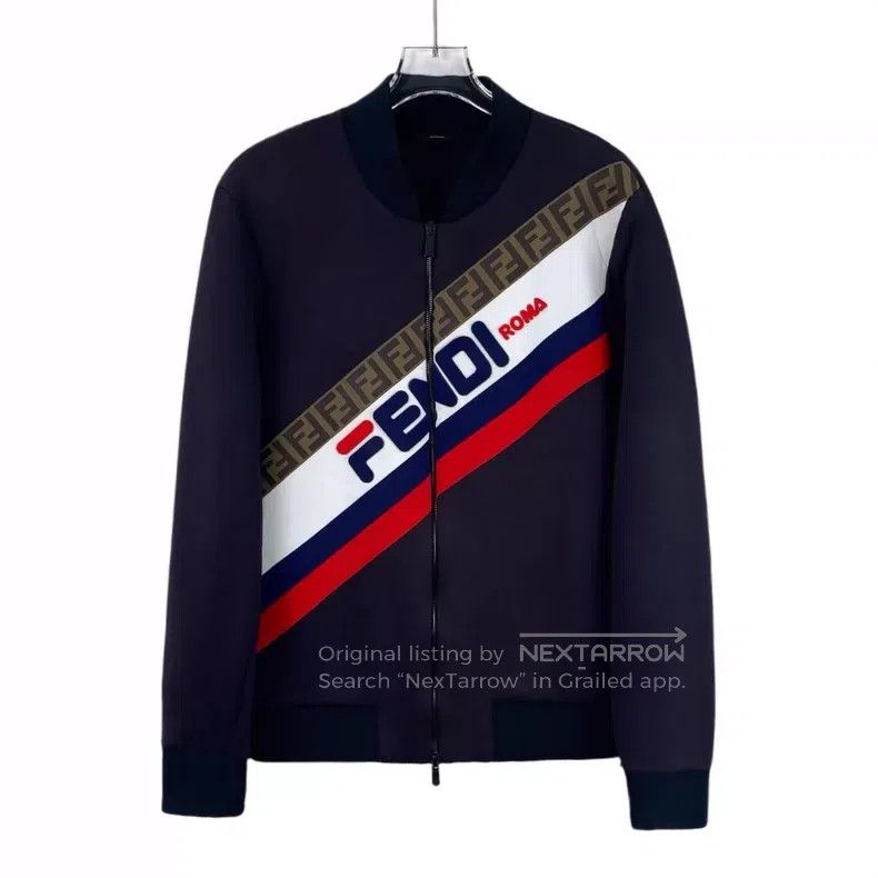 Fendi Fendi Twill patch logo zipper jacket Size M / US 6-8 / IT 42-44 - 1 Thumbnail