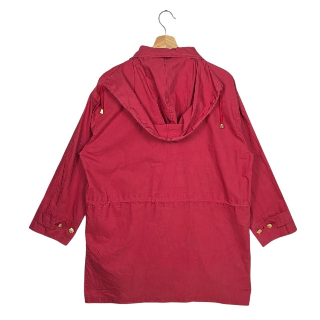 Burberry Vintage Burberrys Red Hooded Parka Jacket 90s Archive Japan Size US L / EU 52-54 / 3 - 2 Thumbnail
