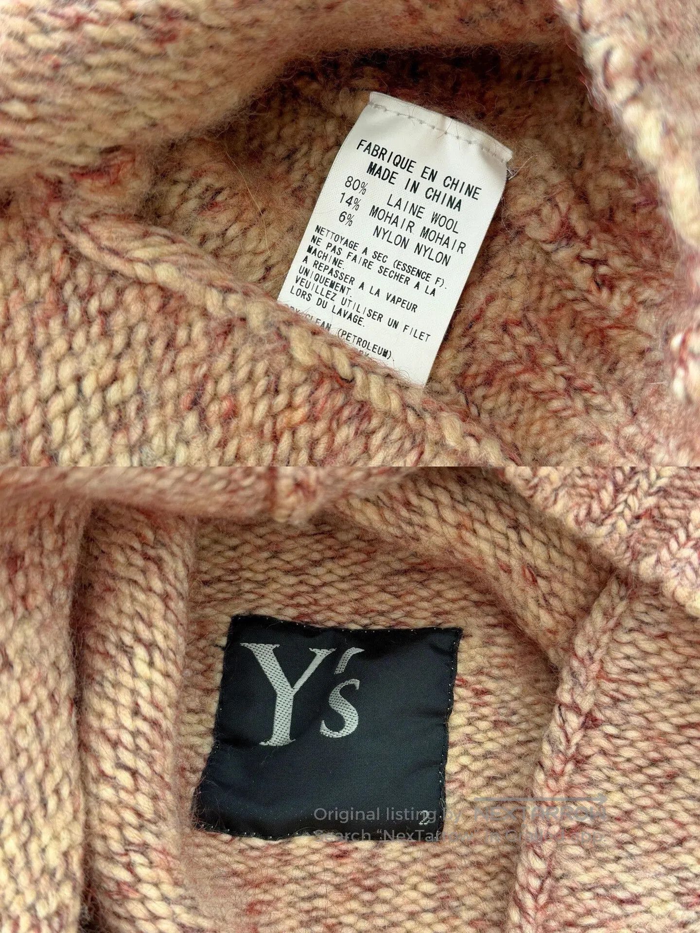 Y's pink knit turtleneck sweater with pocket. Size S / US 4 / IT 40 - 9 Thumbnail