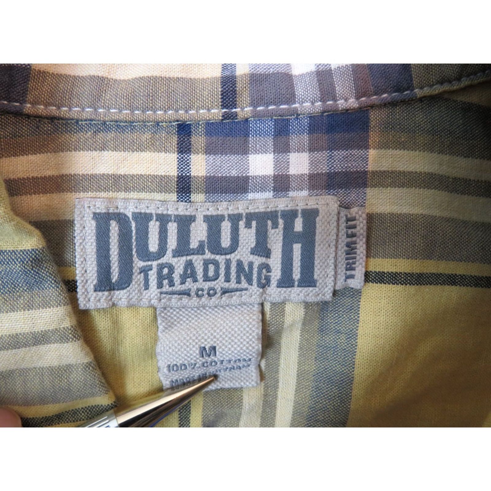 Duluth Trading Company Duluth Trading Co Mens Button-Up Shirt Slim Fit Plaid Flannel Blue Yellow Size M Size US M / EU 48-50 / 2 - 4 Thumbnail